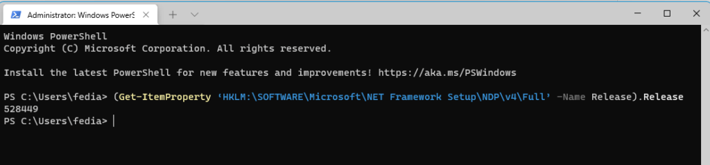 NET Framework-PowerShell