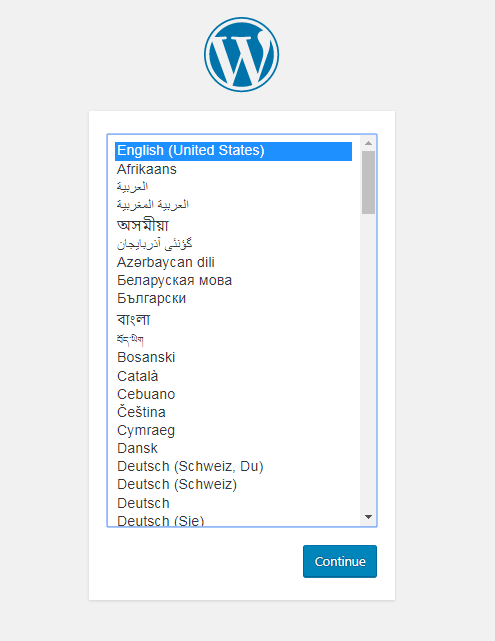 Уеб инсталатора на WordPress