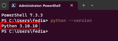 python version