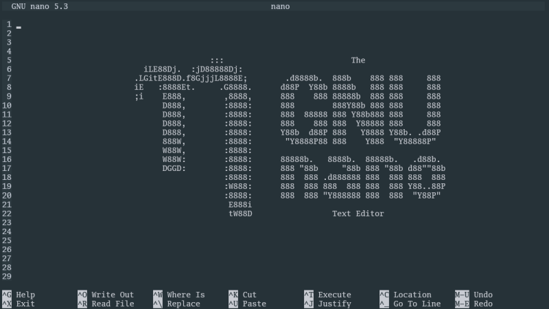 Nano, текстовият редактор в Linux
