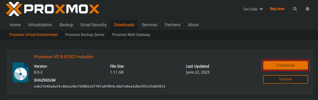 Download Proxmox
