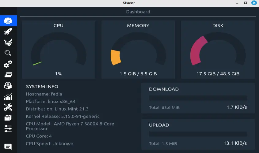 Stacer: Най-лесният начин за оптимизиране и почистване на вашата Linux ОС