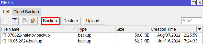 Backup