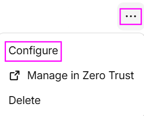 Configure