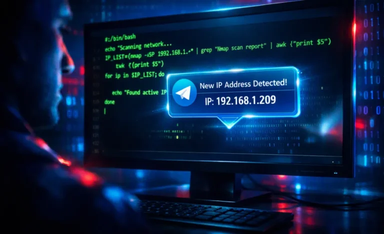 Скрипт за следене на промяна на IP адрес Linux и известяване в Telegram